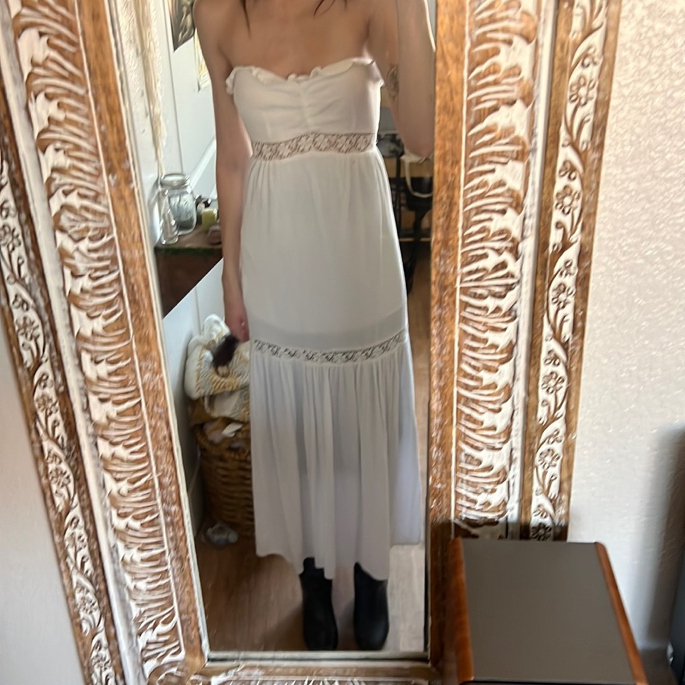 Boho maxi white dress